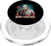 Merry Christmas Horror Fan Slasher 80s-Themed PopSockets PopGrip for MagSafe