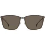 Hugo Boss Mens 1465/F/S R80 SP Silver Sunglasses Metal - One Size