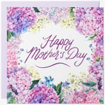 Mothers Day Card for Mum from Daughter and Son / Square Mother's Day Card with 