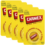 5 x Carmex JAR Orignal formula Lip Balm Moisturising Dry lips 7.5g / 0.26oz USA