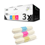 3x Toner for Oki C 310 330 331 510 511 530 531 Like 44469704-44469706 Color Cmy