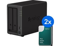 Synology Server Synology Ds723+ /12T | 2-Bay Nas-Server Med Disker Med En Total Kapasitet På 12Tb, Tower