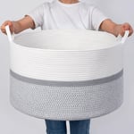 XXXL Extra Large Laundry Basket Cotton Rope Woven Basket Throw Blanket Storage