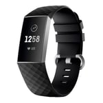 Fitbit Charge 3 / Charge 4 - Silikon armband - andningsbar - Str- L - Svart