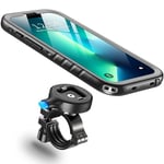 Cozycase Support pour iPhone 13 Pro Max Velo Moto Etanche - 【Anti Vibration- Rotatif】 Metal Suport Telephone Vélo Route/VTT/Scooter/Trotinette/Guidon/Bicyclette avec Écran Tactile Pluie Bike Holder