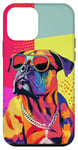 Coque pour iPhone 12 mini Pop Art coloré et mignon pour chien Bull Mastiff