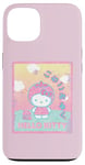 Coque pour iPhone 13 Hello Kitty Lait à la fraise