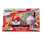 Pokémon PKW3165 Surprise Attack Game-Pikachu with Pokéball and Level Ball, Black