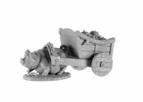 1 x PIGCART - BONES REAPER miniature figurine rpg d&d cochon chariot 77657