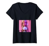 Womens Bratz Cloe Doll Headshot Portrait Fashion Style Text V-Neck T-Shirt