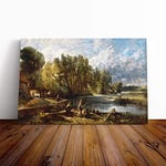 Big Box Art Canvas Print Wall Art John Constable Stratford Mill | Mounted and Stretched Box Frame Picture | Home Decor for Kitchen, Living, Dining Room, Bedroom, Hallway, Multi-Colour, 24x16 Inch