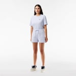 Short uni femme Lacoste Taille 46 Bleu Clair