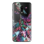 Oneplus 6T - Case Soft Gel And Resistant With Motif (Feathers)