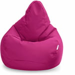 Loft25 - Fauteuil Pouf de jeu pour salon, intérieur et extérieur pouf à dossier haut pour adultes, 80x75 cm pouf poire résistant à l'eau avec