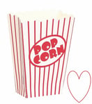 Retro Food Small Popcorn Boxes Party Cinema Movie Red And White Striped