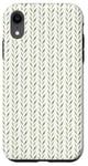 Coque pour iPhone XR Chevron vert minimaliste sur blanc