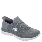 Skechers Femme Hands Free Slip Ins Summits Dazzling Haze Basket, Gris Menthe, 39.5 EU Large