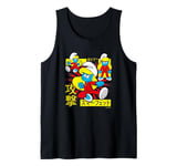 The Smurfs Epic Kung Fu Smurfette Collage Kanji Retro Logo Tank Top