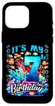 Coque pour iPhone 16 Pro Max C'est mon septième anniversaire, mon garçon Sea Fish Ocean Animals Aquarium