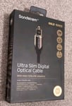 Sandstrom Ultra Slim Digital Optical Cable Mini-TOSLINK Adaptors 3M Gold Series