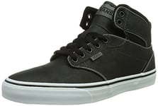 Vans M Atwood Hi (Leather) Black, Baskets mode homme, Noir (Black/White), 45