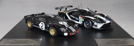 IXO Ford GT 2019 #66 & GT40 Le Mans 24 Hour Win 1966 set McLaren Amon Mucke Pla