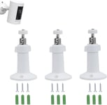 Lot de 3 supports pour appareil photo Ring, Wyze, Arlo et Eufy - Convient à toutes les caméras avec trous de filetage standard 1/4 - Réglable à 360 degrés - Support de montage