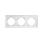 Debflex - Casual Evo - Plaque de Finition - Enjoliveur Pour Prises et Interrupteurs - 3 Postes - Remplaçable - ABS - Pour Installation Encastrée - Blanc Pur - 158 x 86 x 10 mm