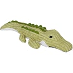 Butoir de porte, crocodile, en tissu, rempli de sable, cale-porte, animal, pour le sol, 8 x 45 x 16 cm, vert - Relaxdays