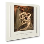 Dante And Virgil By William Adolphe Bouguereau Exhibition Museum Classic Painting Canvas Wall Art Print Ready to Hang, Framed Picture for Living Room Bedroom Home Décor, 20x20 Inch (50x50 cm)