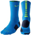 Nike Dri-Fit Sports Socks - Elite Crew Cushioned Basketball Blue/Green (UK 3-7)