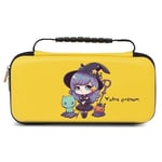 Etui pochette Switch lite jaune sorciere kawai et chat personnalisee