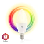 SmartLife Full Färg Glödlampa | Zigbee 3.0 | E14 | 470 lm | 4.9 W | RGB / Varm till cool vit | 2200 - 6500 K | Android / IOS |