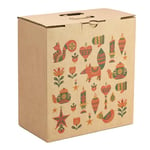 ONLY BOXES Stackable Brown Box for Christmas Batches – Ideal for Bottles, Cans or Sausages, Exterior Handle, Self-Assembly System, Recyclable, Stock Available, brown, 6 botellas, Garment Bag