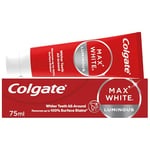 Colgate Max White Luminous Toothpaste 75ml, Teeth Whitening Toothpaste with Clinically Proven Formula that Removes Up to 100% of Surface Stains