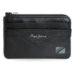 Pepe Jeans Jacket Porte-Monnaie Noir 11 x 7 x 1,5 cm Cuir by Joumma Bags, Noir, Talla única, Porte-Monnaie