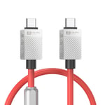 Câble 240W Câble Usb-C Vers Usb-C Pour Thunderbolt 4 (0,5 M) Transfert De Données 40Gpbs, Écran 8K/Dual 4K Type-C Câble Compatible Avec Thunderbolt 4/3 Usb 4 Pour Type-C Appareil, Rouge