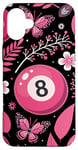 iPhone 16 Plus Retro Pink Lucky Disco 8 Ball For Women Case