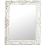 Design In - Miroir mural,Miroir déco style baroque 50x60 cm Blanc CFW79940