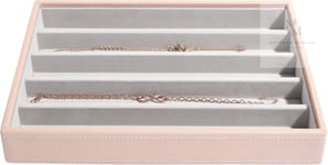 Stackers Blush Classic Medium Jewellery Box - Watch/Accessories Layer Pink