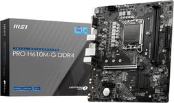 Pro H610M-G Ddr4 Carte Mère, Micro-Atx - Pour Processeurs Intel Core 12È Gén, Lga 1700 - 2 X Dimm (3200Mhz), 1 X Slot Pcie 4.0 X16, 1 X M.2 Gen3, Lan Intel 1G, Hdmi 2.1, Dp 1.4 & Vga