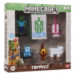 Minecraft 3D Figurer 6-Pakning - Axolotl, Sheep, Zombie Creeper, Blaze, Allay