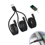 Câble répartiteur USB C,Cable Chargeur Multi Embout,Cable Multi Embout,Cable Usb Multi Embout,USB a mâle à 3 câbles de charge mâle de type C,Câble de Charge Tressé en Nylon 3 en 1,Charge rapide 5A