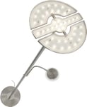 Briloner Leuchten 1326-022 Lampadaire LED dimmable - avec tête 3 en 1 modulable et liseuse flexible - variateur tactile - 21 W + 3.5 W - hauteur : 180 cm