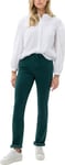 BRAX Women's Style Mary Winter Dream Trouser, Dark Malachite, 36W x 32L