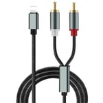 Lightning Till Rca Kabel Audio Aux Adapter, Stereo Y Splitter Adapter För Select Iphone, Ipad För Power , Bil, Hemmabio, Högtalare