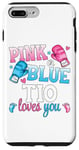 iPhone 7 Plus/8 Plus Pink Or Blue Tio Loves You Boxing Gender Reveal Party Case