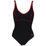 Maillots de bain Arena  MAILLOT DE BAIN 1 PIECE TANIA CLIP BACK - BLACK-FLUO RED - 36