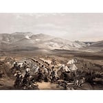 Simpson Crimean War Battle Balaklava Cavalry Illustration Large Wall Art Poster Print Thick Paper 18X24 Inch