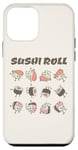 Coque pour iPhone 12 mini Mignon Kawaii Rouleau de Sushi Dessin animé Dessin animé Japonais Nourriture Anime